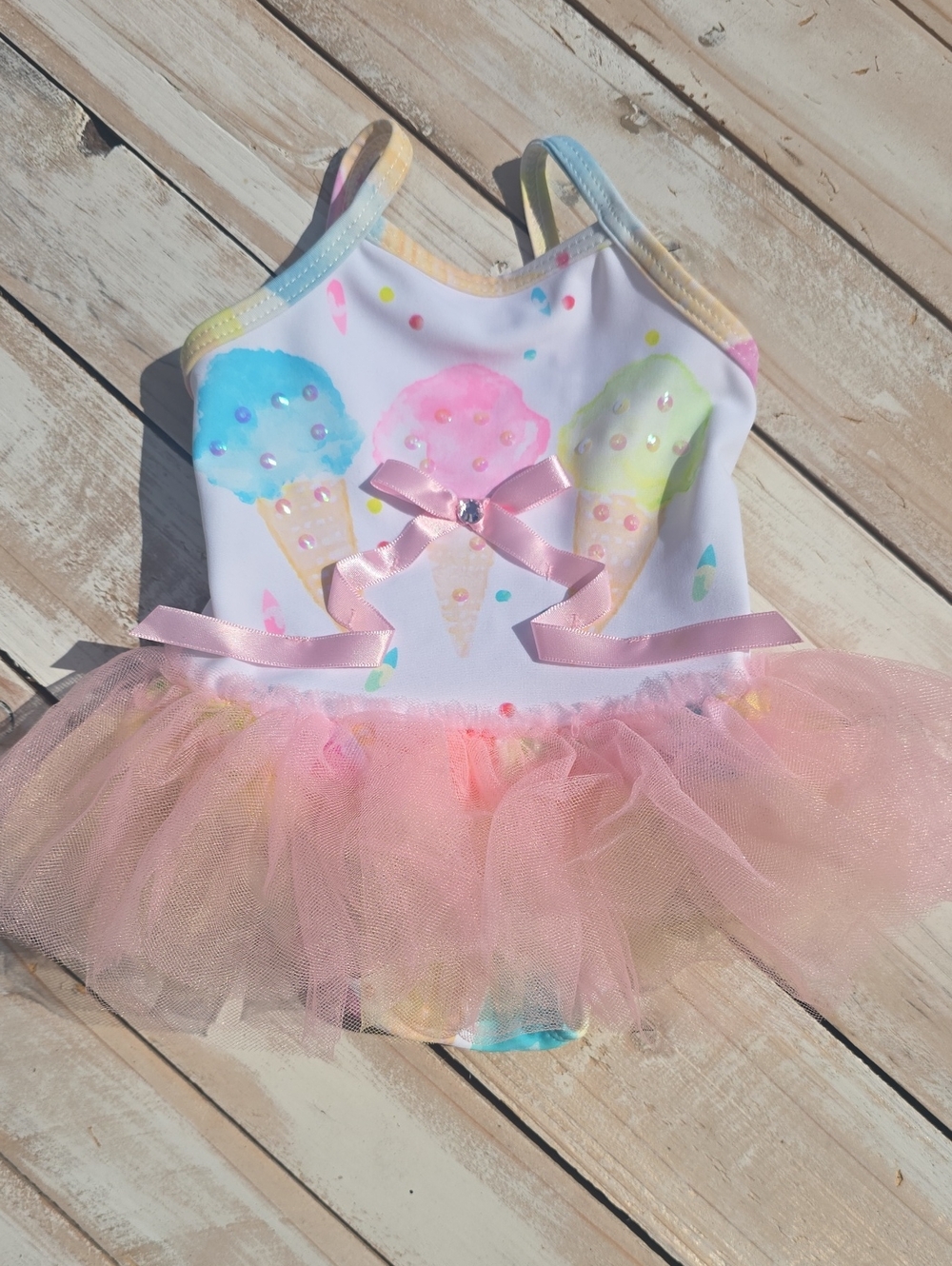 Kate Mack Ice Cream Ruffle Bathing Suit